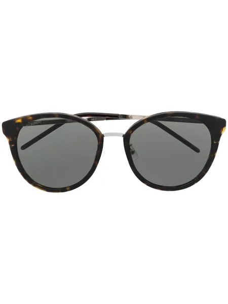 Saint Laurent Eyewear солнцезащитные очки SL446F в оправе панто