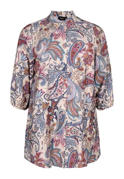 Рубашка MIT PAISLEY UND 3/4-ÄRMELN Zizzi, цвет Sand Do. Paisley Aop
