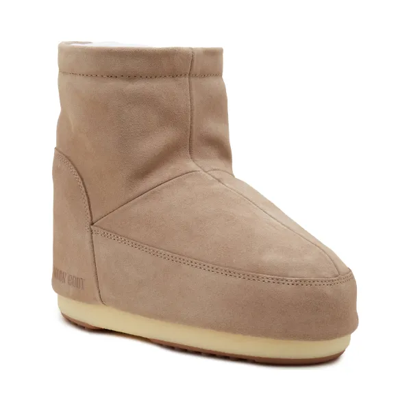Кожаные зимние ботинки mb icon low nolace замша Moon Boot, бежевый