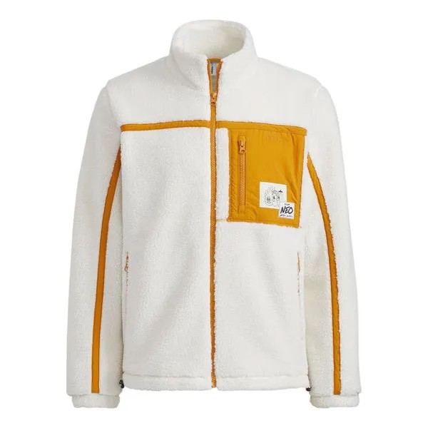 Куртка Adidas neo U Radio W Jkt Contrasting Colors Pocket Fleece, Белый