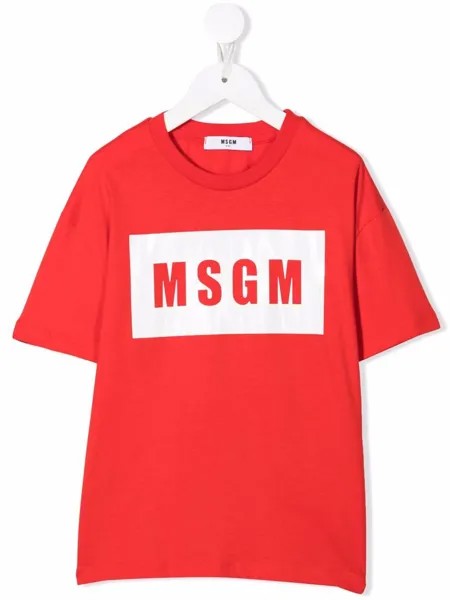 MSGM Kids футболка с логотипом