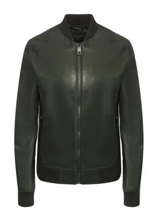 Однотонная кожаная куртка Dolce & Gabbana