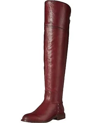 FRANCO SARTO Женские бордовые кожаные сапоги выше колена Halen на блочном каблуке, 9,5 м