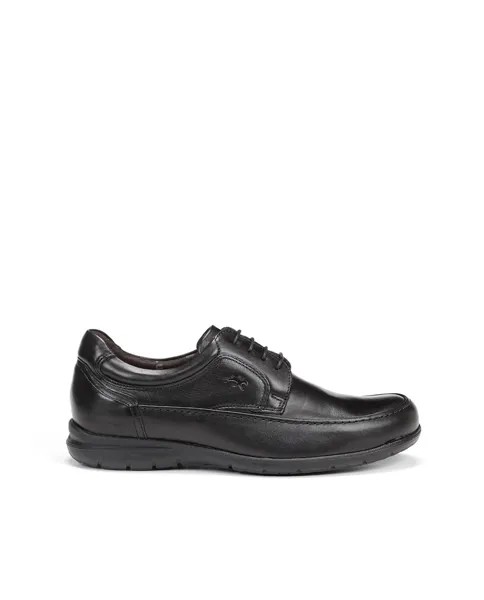 Мужские туфли на шнуровке черного цвета из кожи Fluchos, черный