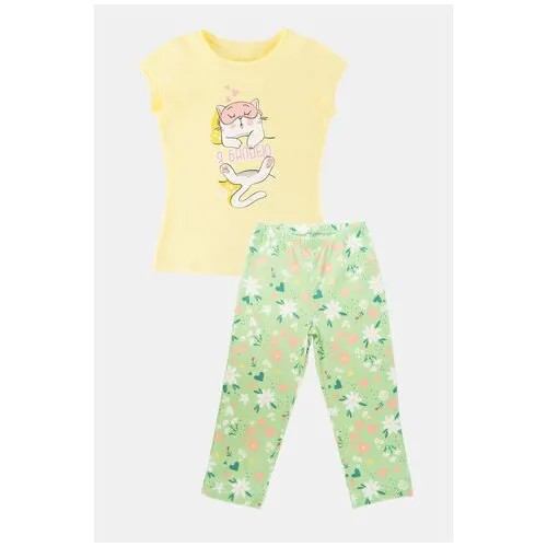 Хлопковая пижама футболка и брюки Ennergiia 21-13849ПП-Э Зеленый 104