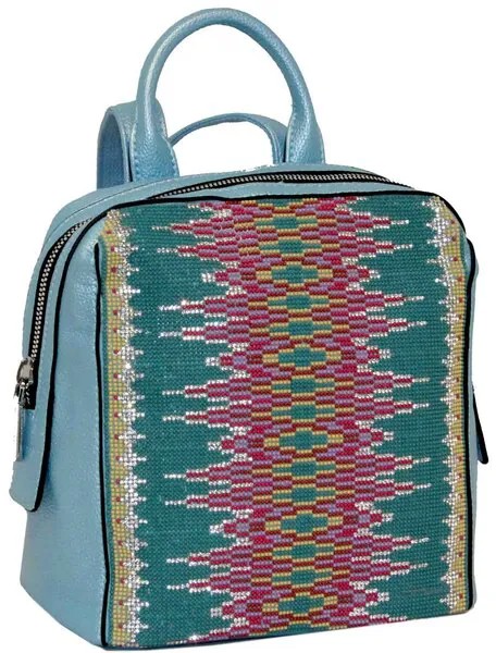 Сумка-рюкзак женская VELINA FABBIANO E 531183 голубой, изумрудный, темный розовый