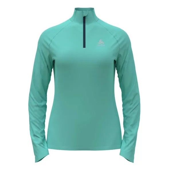 Спортивная футболка Odlo Essential Ceramiwarm half zip, зеленый