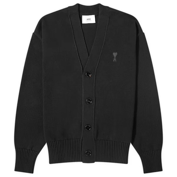 Кардиган Ami Paris Tonal Heart, черный