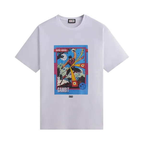 Винтажная футболка Kith For X-Men Gambit Card, цвет Белый