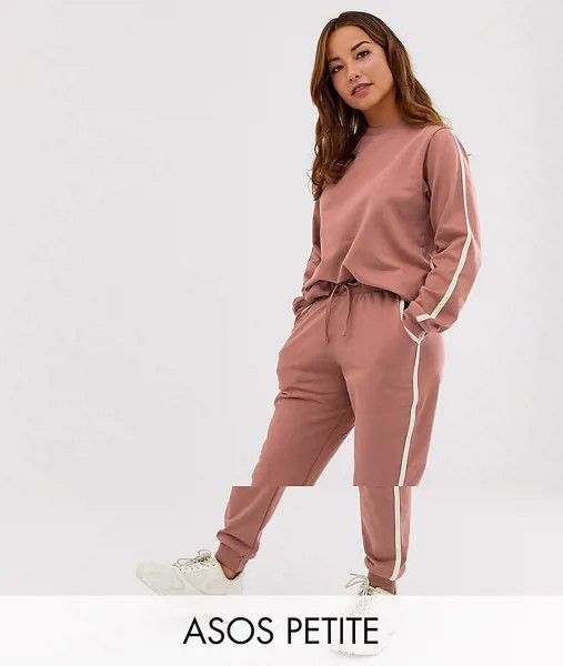 Спортивный костюм со свитшотом и джоггерами ASOS DESIGN Petite-Розовый