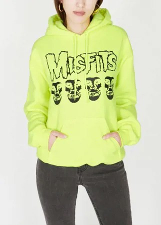 Худи женское OBEYxMISFITS Fiend Skulls Saftey Green