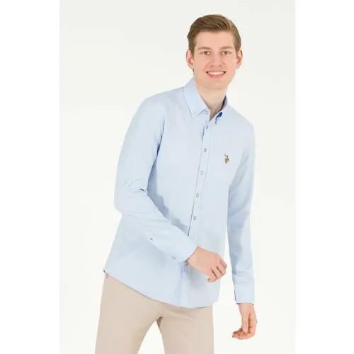 Рубашка U.S. POLO ASSN., размер L, голубой