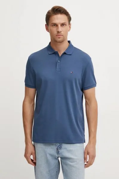 Хлопковое поло Tommy Hilfiger, темно-синий