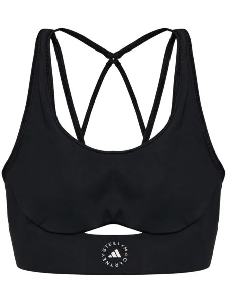 Adidas by Stella McCartney спортивный бюстгальтер с бретельками, черный