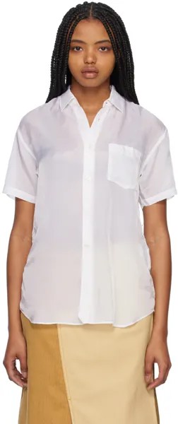 Рубашка Comme des Garcons Белая рубашка с накладными карманами Comme des Garçons