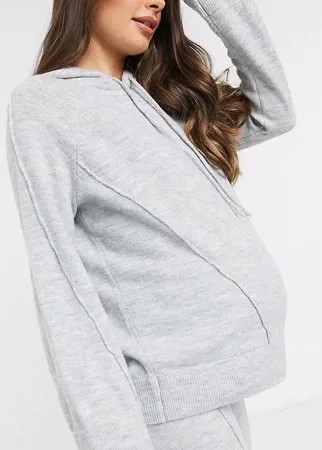 Серый меланжевый худи в стиле oversized от комплекта ASOS DESIGN Maternity-Neutral
