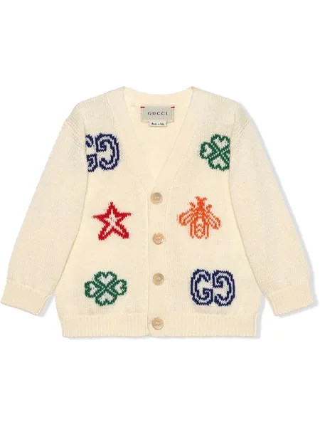 Gucci Kids кардиган вязки интарсия