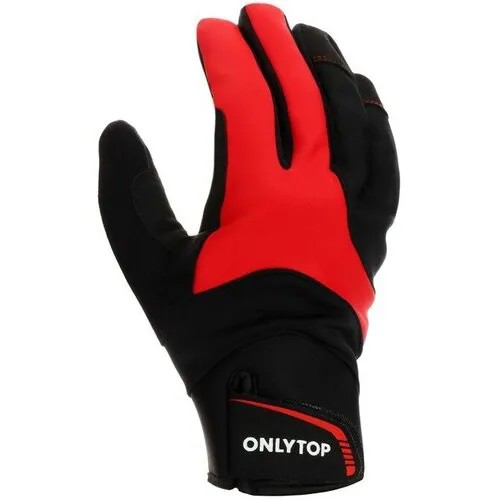 Перчатки ONLYTOP, размер M, красный, черный