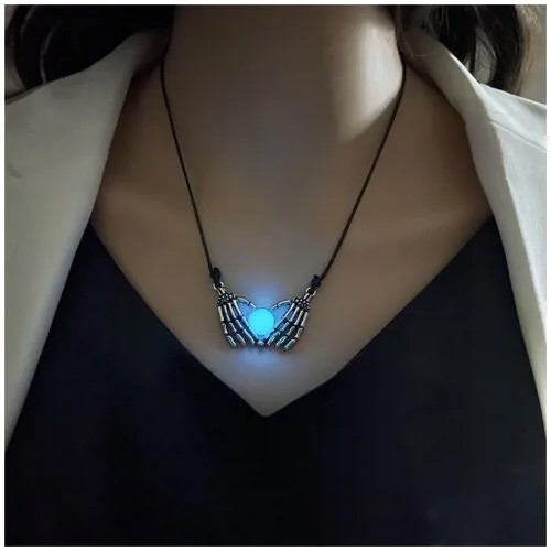 Колье, длина 40 см., серебряный