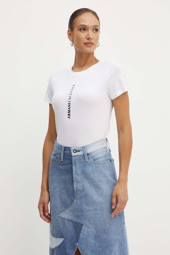 Хлопковая футболка Armani Exchange, белый