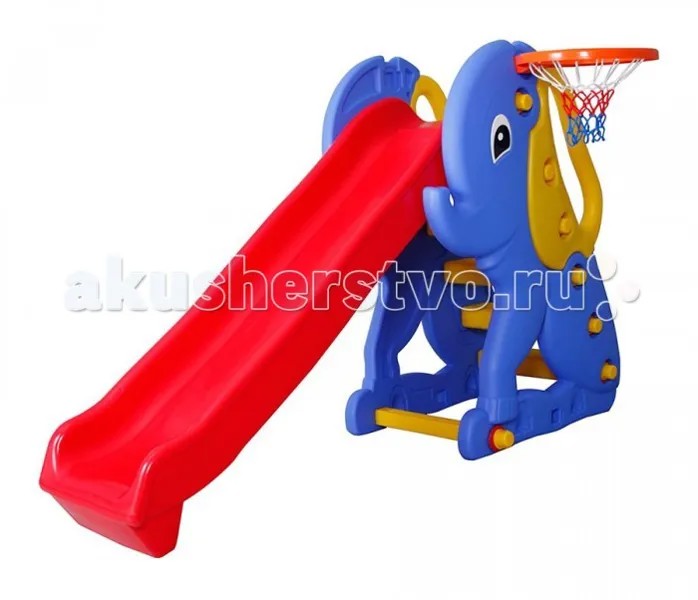 Горка Pilsan Elephant Slide с баскетбольным кольцом