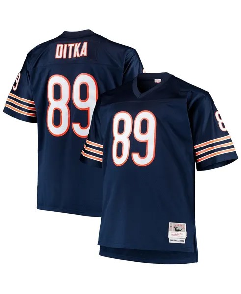 Мужская майка mike ditka navy chicago bears big and tall 1966 года, копия джерси для пенсионеров Mitchell & Ness, синий