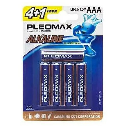 Батарейка AAA Samsung Pleomax LR03-4+1BL, 1.5A, (50/500/32500), 50шт