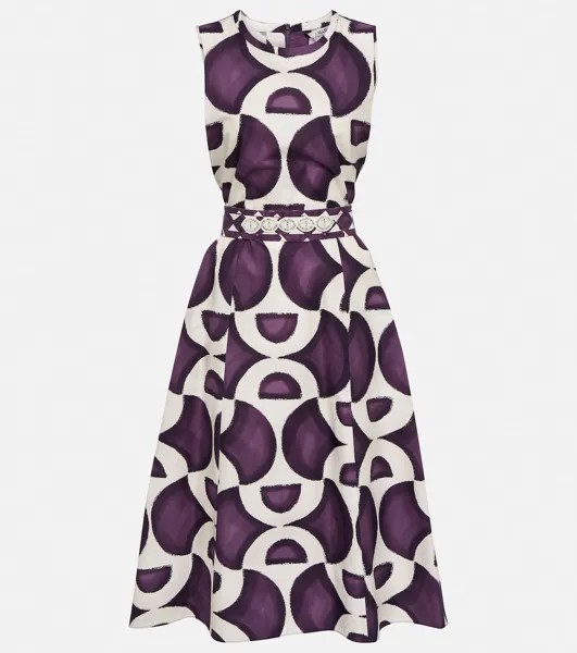 Платье миди Sera из хлопка с поясом 'S MAX MARA, фиолетовый