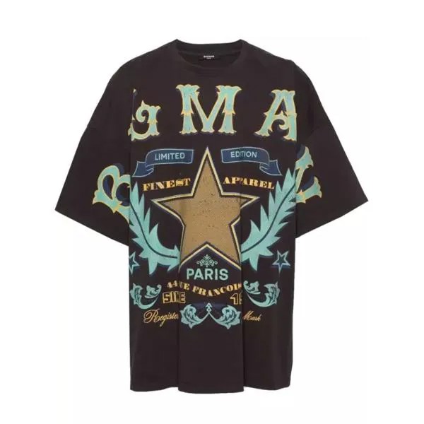 Футболка ed western t-shirt Balmain, мультиколор