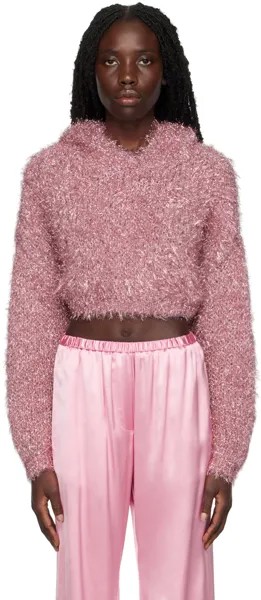 Розовый худи с блестками MSGM
