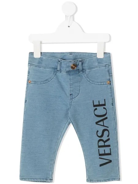 Versace Kids легинсы с логотипом