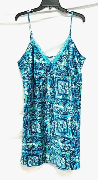 LIZ CLAIBORNE Атласное кружевное платье-комбинация в стиле беби-долл Ночная сорочка-неглиже 2X