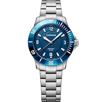 Швейцарские наручные  женские часы Wenger 01.0621.111. Коллекция Seaforce