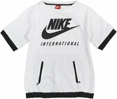 Белый топ с коротким рукавом Nike International — L