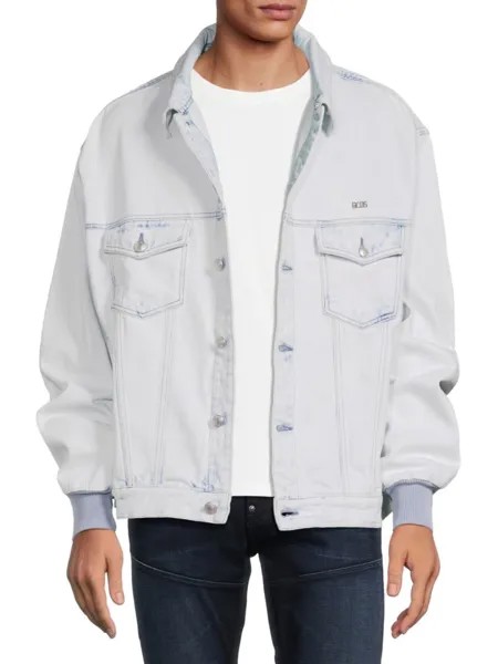 Отбеленная джинсовая куртка Gcds, белый