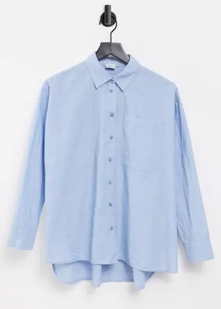 Голубая рубашка из поплина Pimkie-Голубой