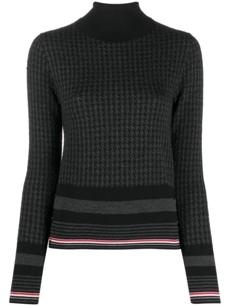 Thom Browne джемпер в ломаную клетку, черный