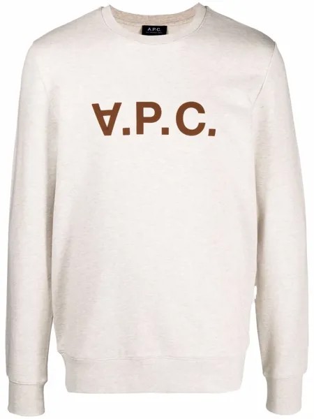 A.P.C. толстовка с круглым вырезом и логотипом