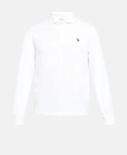 Рубашка-поло с длинными рукавами U.S. Polo Assn., цвет Wool White