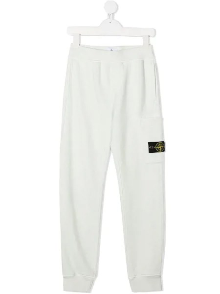 Stone Island Junior спортивные брюки с нашивкой-логотипом