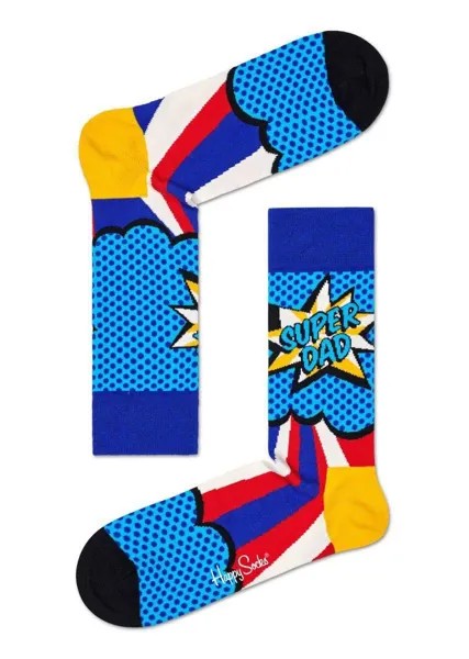 Носки унисекс Happy Socks DAD01 6300 синие 25