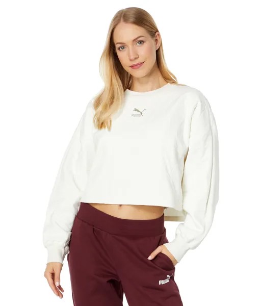 Толстовка PUMA, Classics Quilting Applique Fleece Cropped Crew