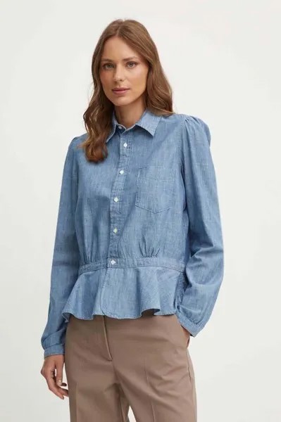 Хлопковая рубашка Polo Ralph Lauren, синий