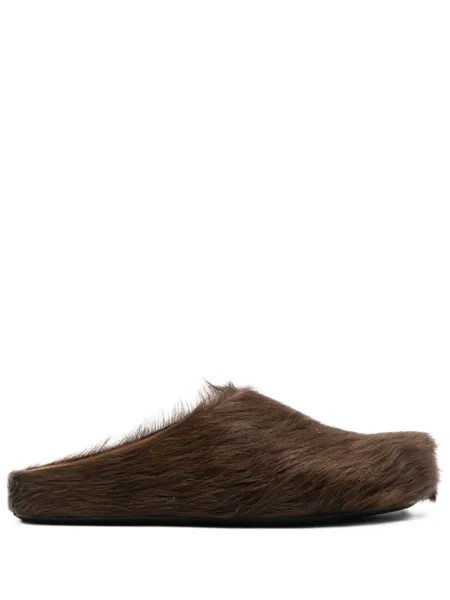 Marni слиперы Fussbett Sabot, коричневый