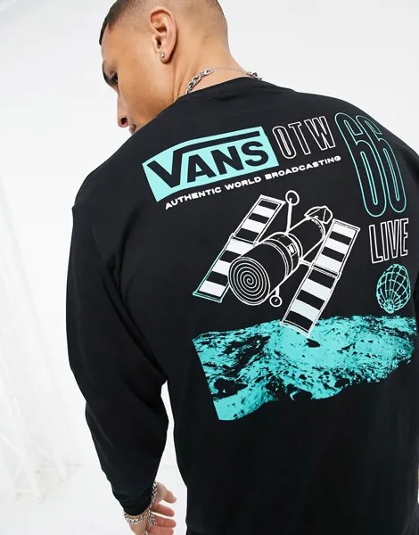 Черный лонгслив Vans Broadcast 66-Черный цвет