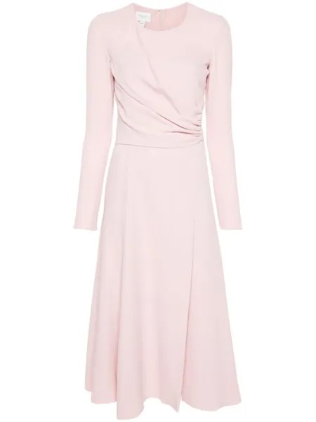 Giambattista Valli платье миди с драпировкой, розовый