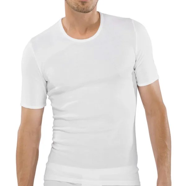 Майка Schiesser Shirt kurzarm Feinripp, белый