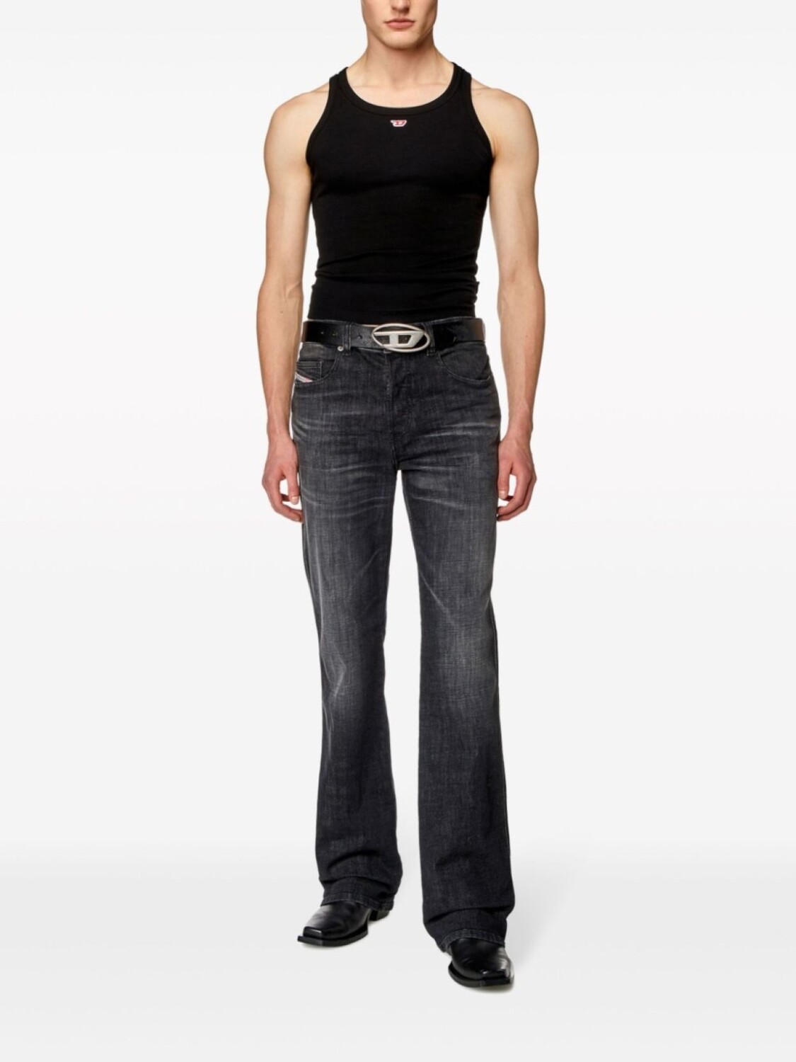 Diesel джинсы bootcut средней посадки, черный