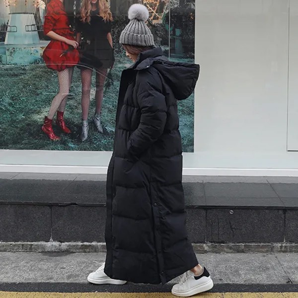 Пальто женское длинное стеганое, верхняя одежда в Канады, теплая верхняя одежда, большой размер 6XL 7XL, для зимы