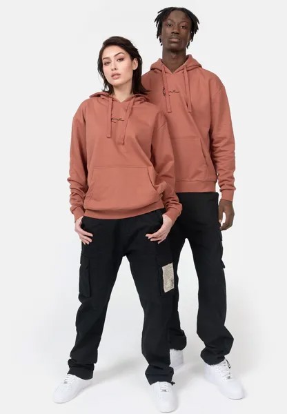 Худи Small Signature Essential Hoodie Unisex Karl Kani, тёмно-медный